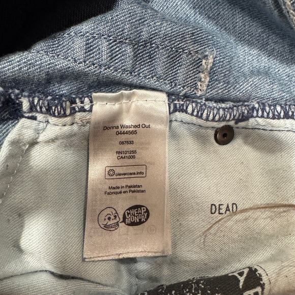 Cheap Monday High Rise Mom Jeans in Washed Out Blue - Picture 6 of 16